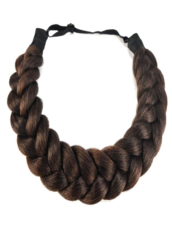 TOECWEGR Crimp And Fluffy Braided Headband 3 Strands Synthetic Hair Braid Fashion Chunky Wide Thick Elastic Braid Headbands Clothing Ladies Beauty - Image 2